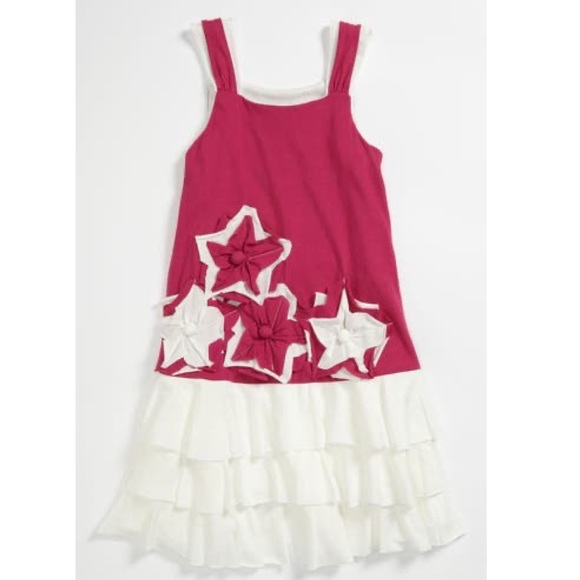 Robe De Fille Isobella & Chloe à Volants Corail Taille 6X - Neuve Avec étiquettes